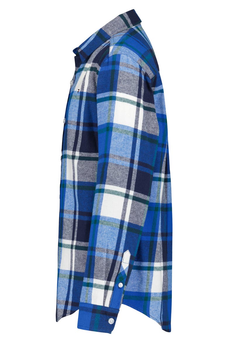 Kids' Long Sleeve Flannel Shirt, Alternate, color, BLUE IOLITE