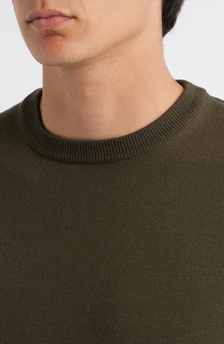 Aurélien Cashwool<sup>®</sup> Short Sleeve Crewneck Sweater, Alternate, color, Olive