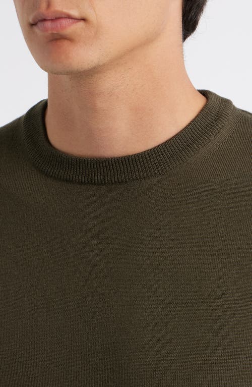 Aurélien Cashwool® Short Sleeve Crewneck Sweater In Green