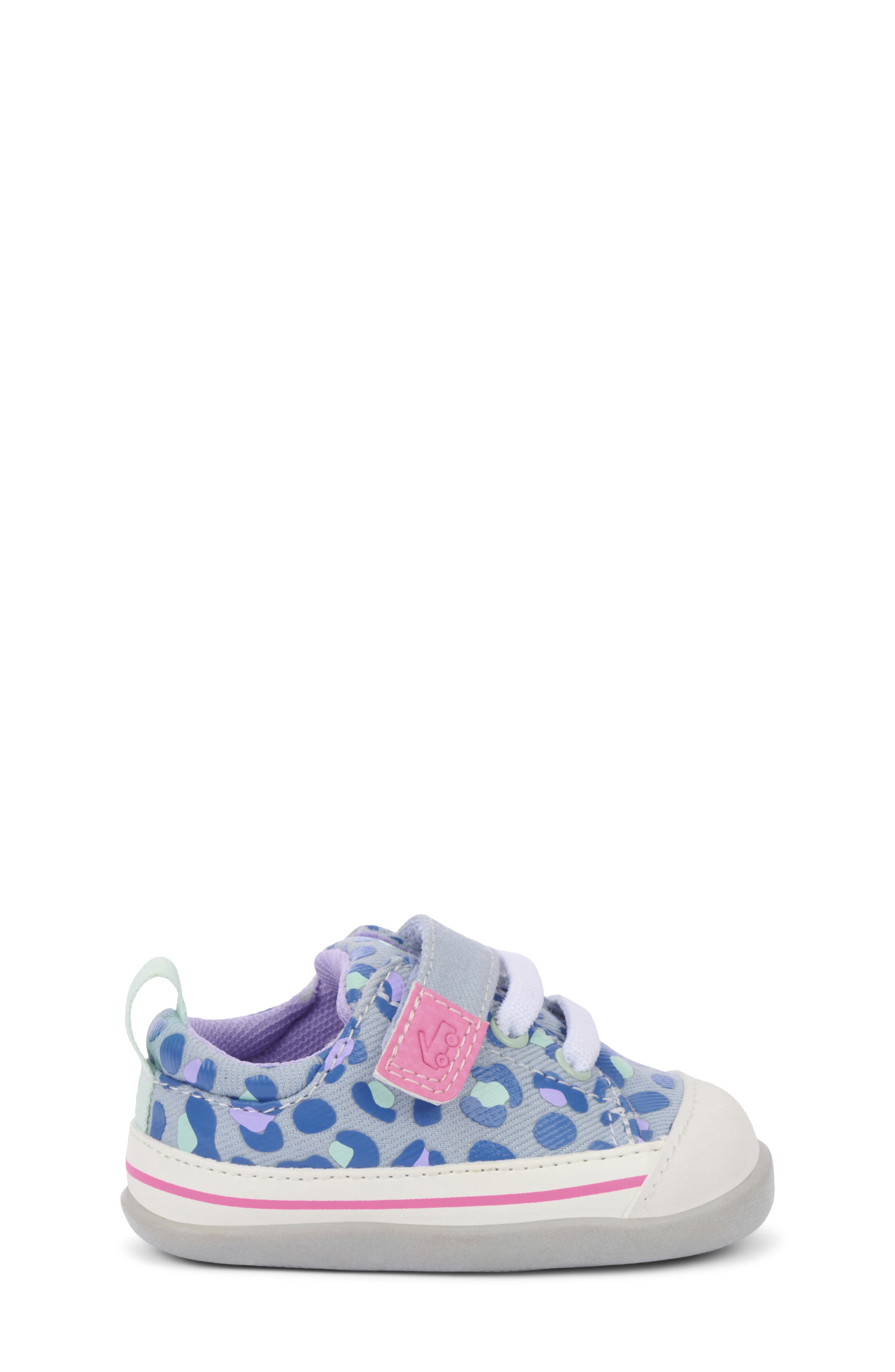 See Kai Run Kids' Mini Stevie Sneaker, Alternate, color, Sky Blue/Leopard