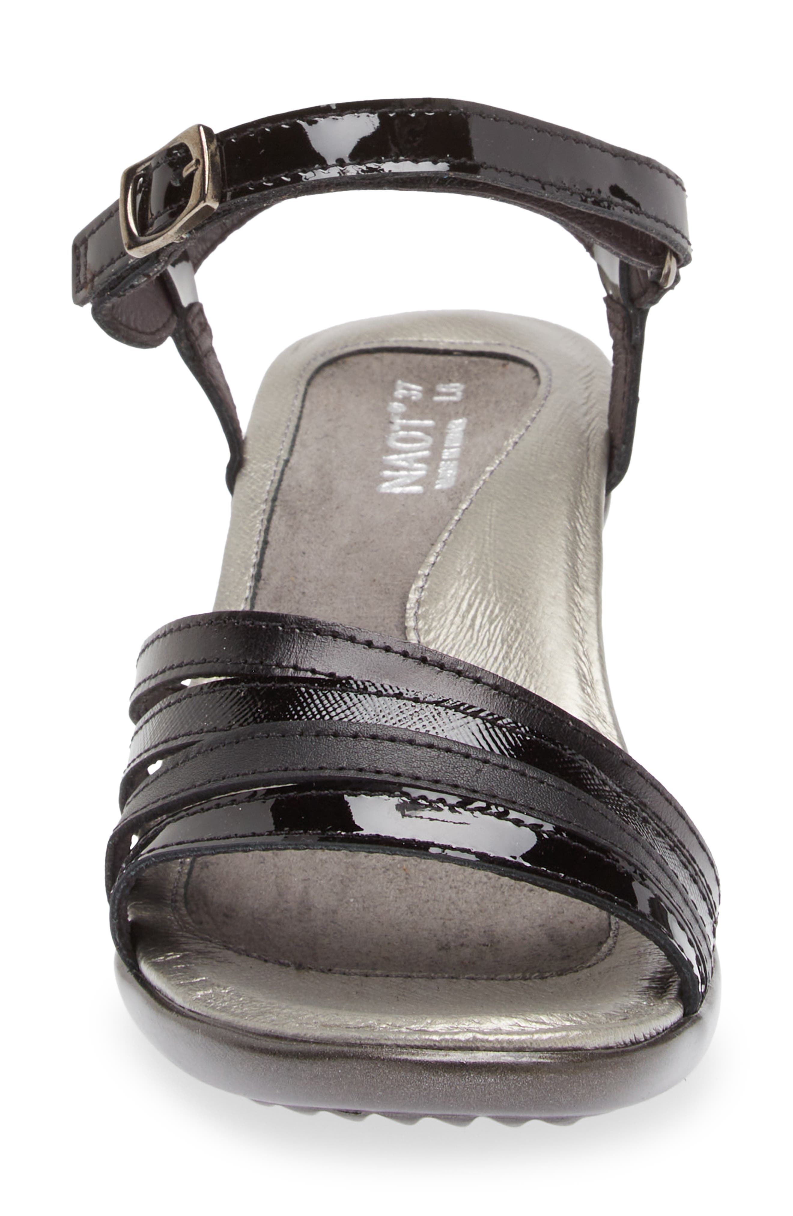 Naot Current Sandal, Alternate, color, Black Leather