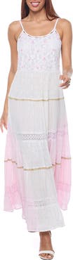 RANEES Lace Tiered Maxi Sundress