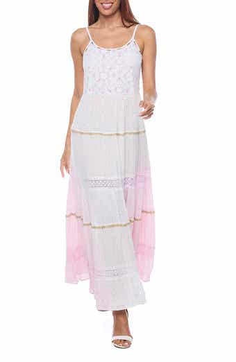 RANEES Lace Tiered Maxi Sundress