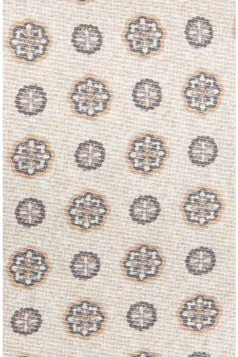 Geometric Silk Necktie, Alternate, color, OATMEAL
