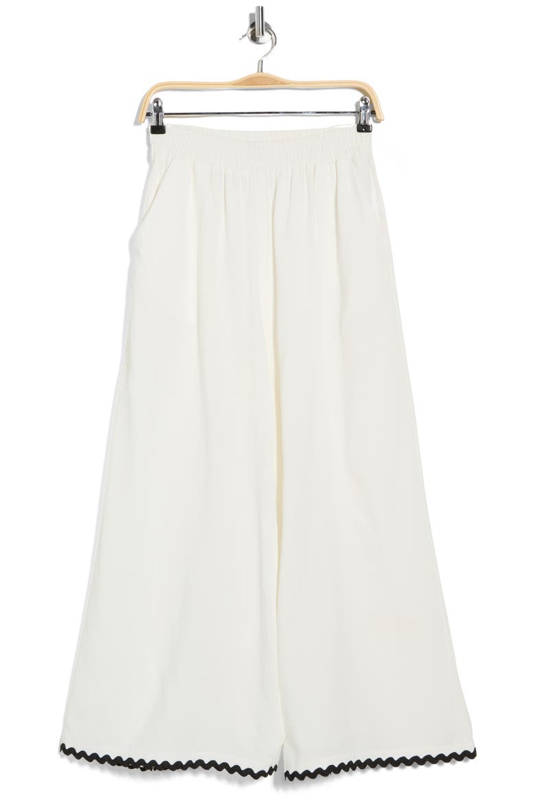 Pull-On Wide Leg Pants, Alternate, color, OFF WHITE
