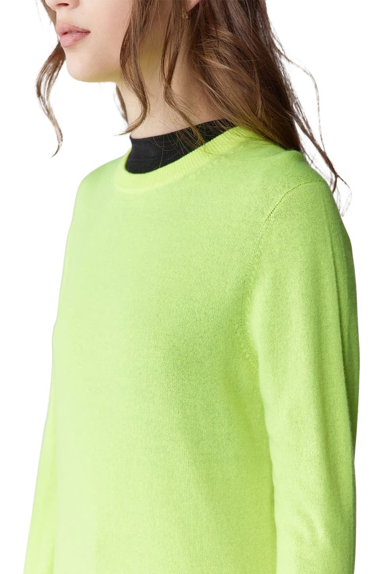 Essential Cashmere Crewneck Sweater, Alternate, color, sunny lime