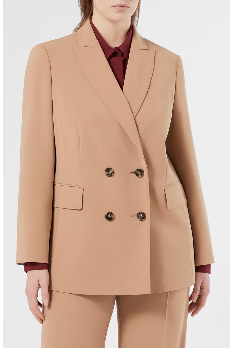 Fox Double Breasted Jacket, Main, color, CAMEL