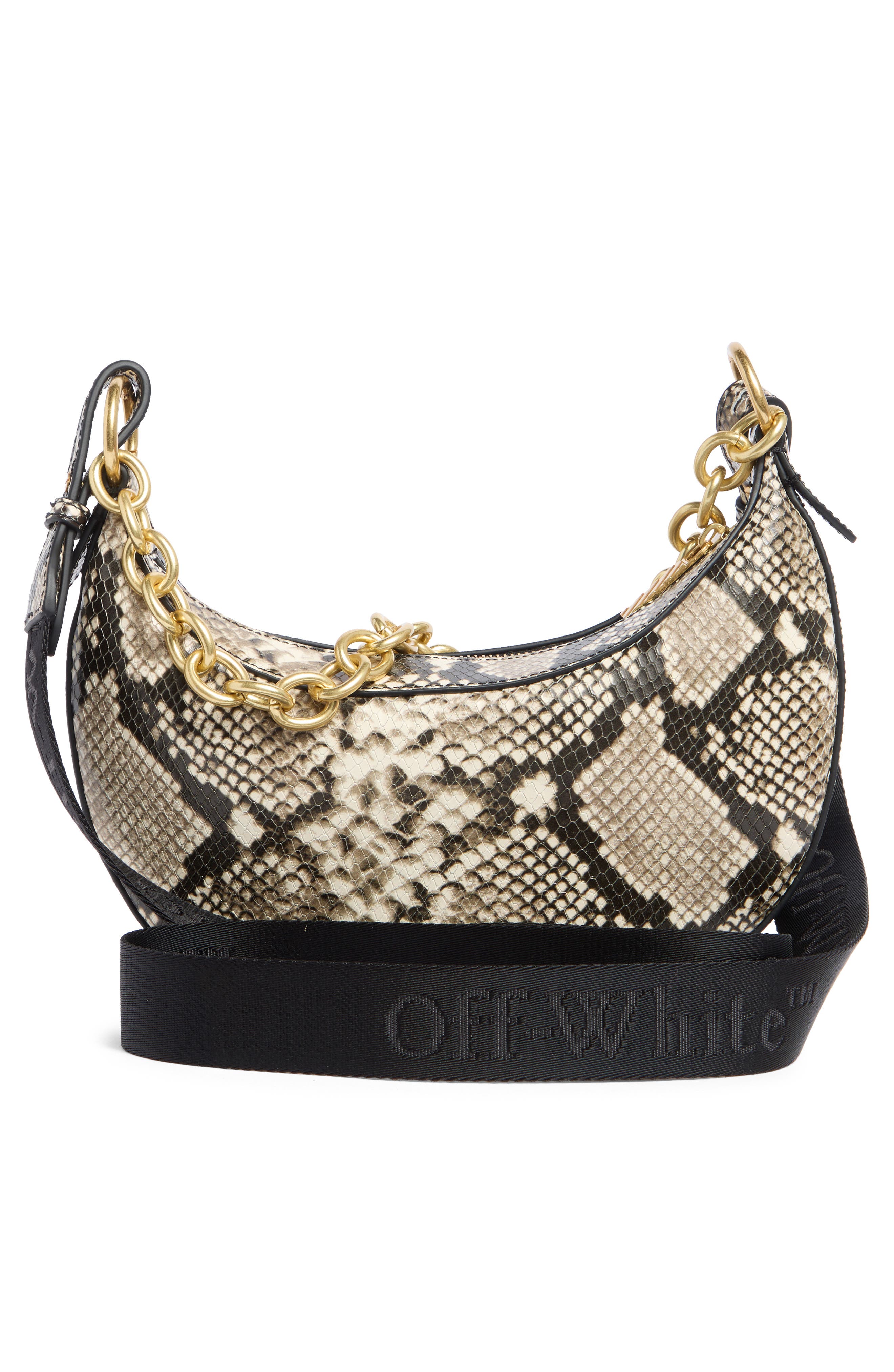 Hemisphere Snakeskin Embossed Leather Hobo Bag, Alternate, color, SNAKE