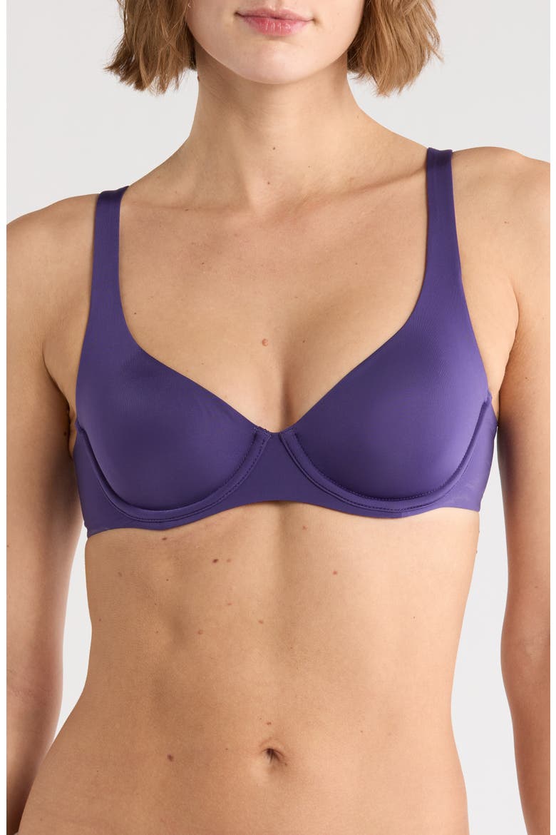 The Scoop Underwire Microfiber Bra, Main, color, VIOLET PURPLE