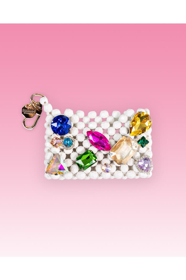 Crown Jewels Cardholder, Alternate, color, White