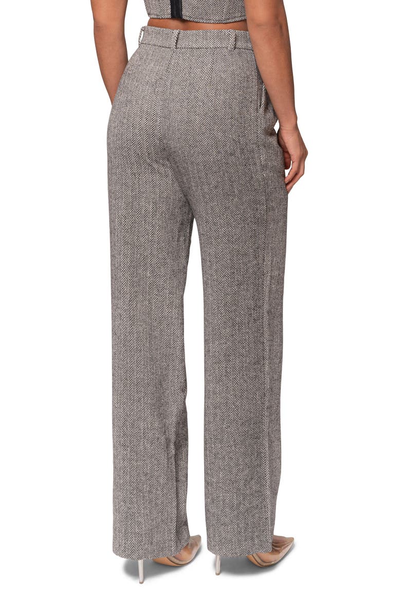 Herringbone Tweed Pants, Alternate, color, GREY