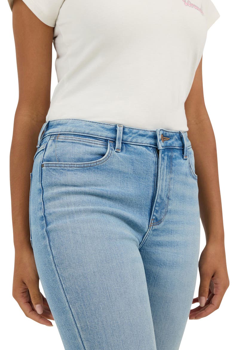 High Waist Bootcut Jeans, Alternate, color, DUNE