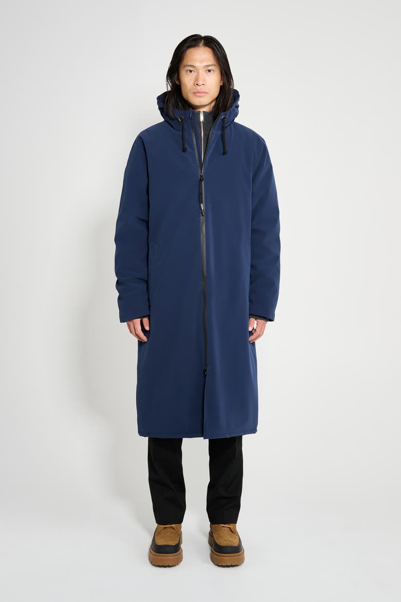 Stockholm Long Matte Winter Coat, Alternate, color, Navy