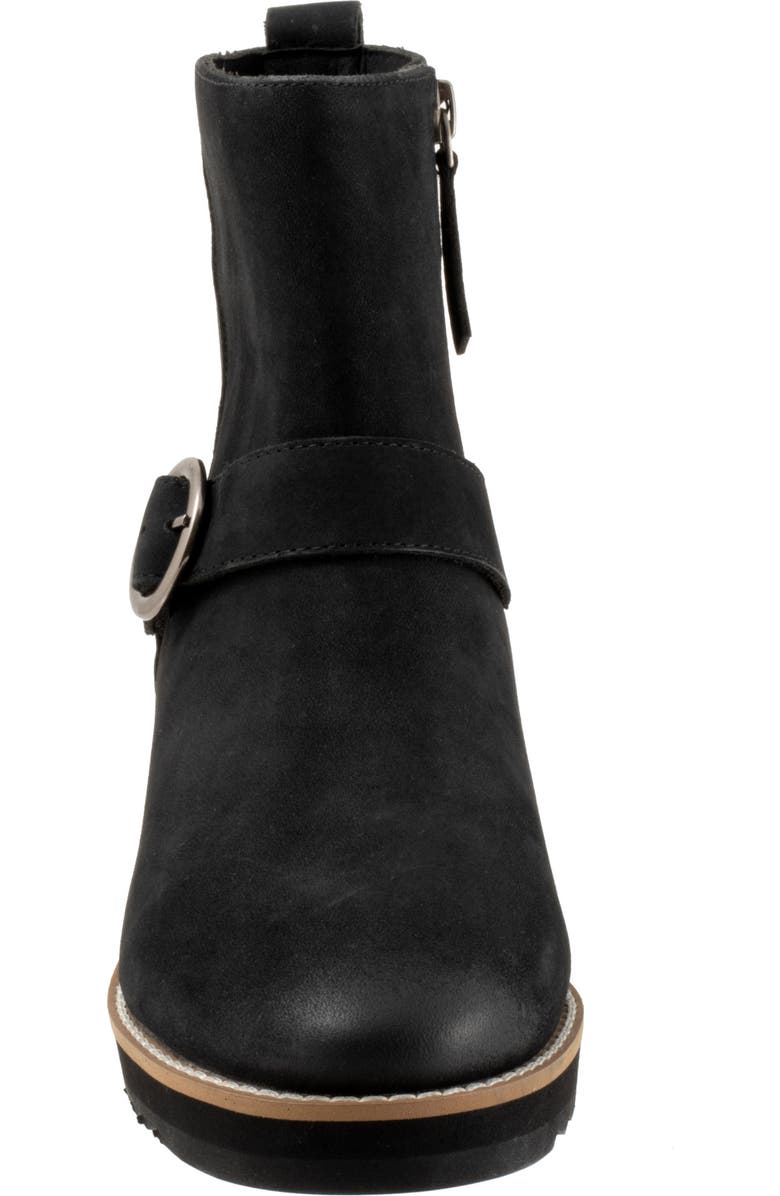 SoftWalk<sup>®</sup> Westland Platform Wedge Bootie, Alternate, color, Black Nubuck
