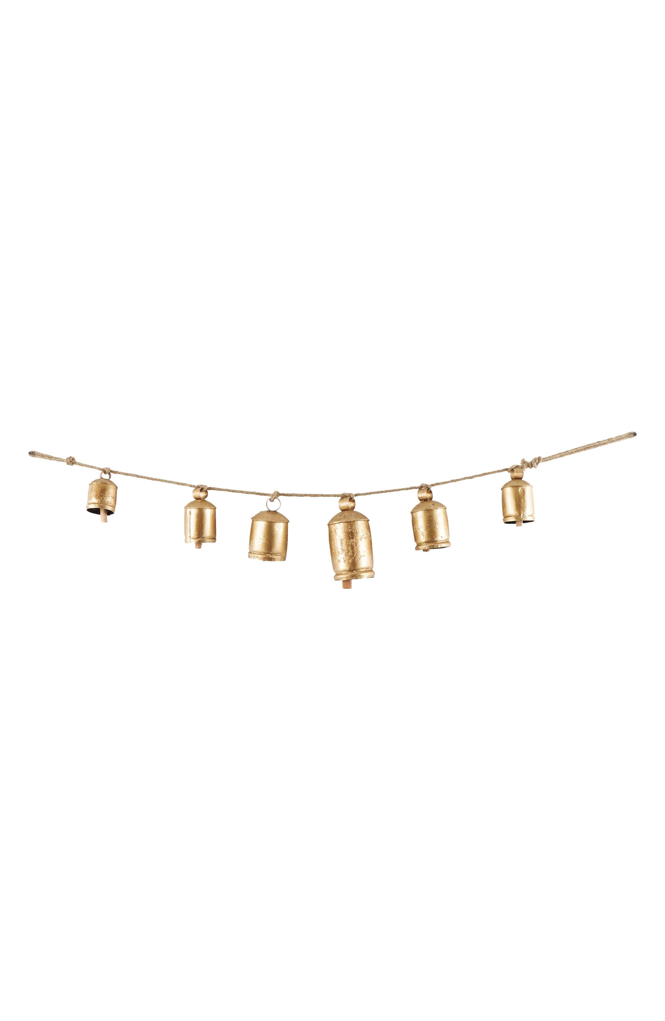 WILLOW ROW Bohemian Metal Cow Bell Garland