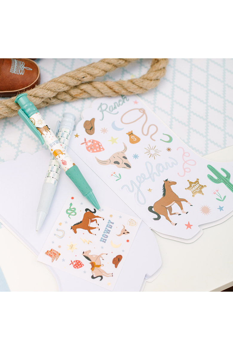 Back to School Cowboy Sticker and Sketch Book, Alternate, color, Assorted Pre-Pack