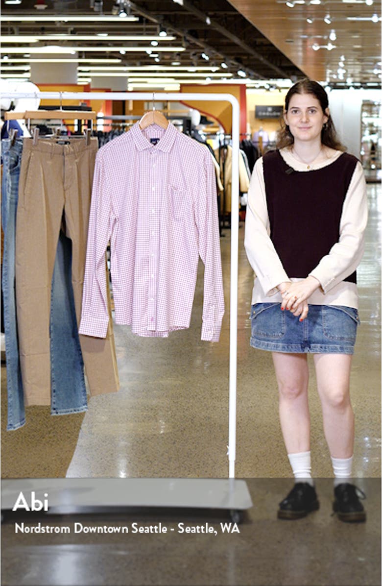 Dean Check Performance Button-Up Shirt, sales video thumbnail
