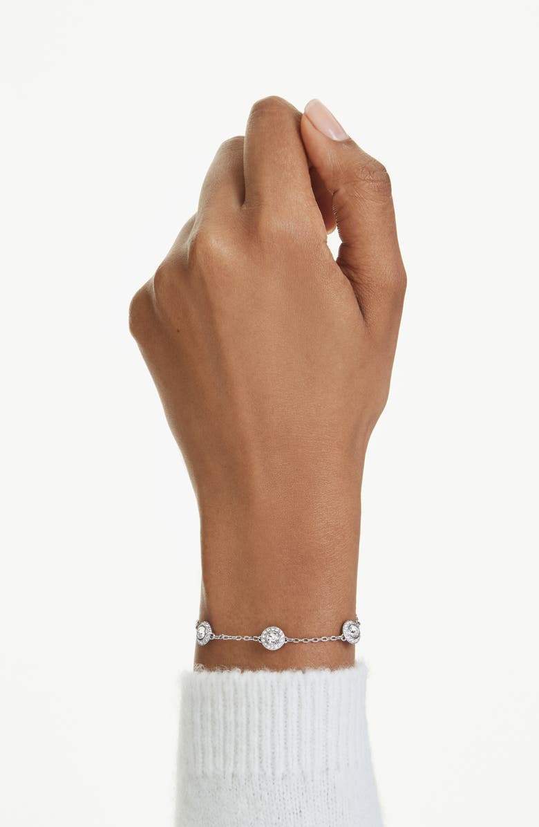 Swarovski Una Double Sided Bracelet, Alternate, color, White/ Silver