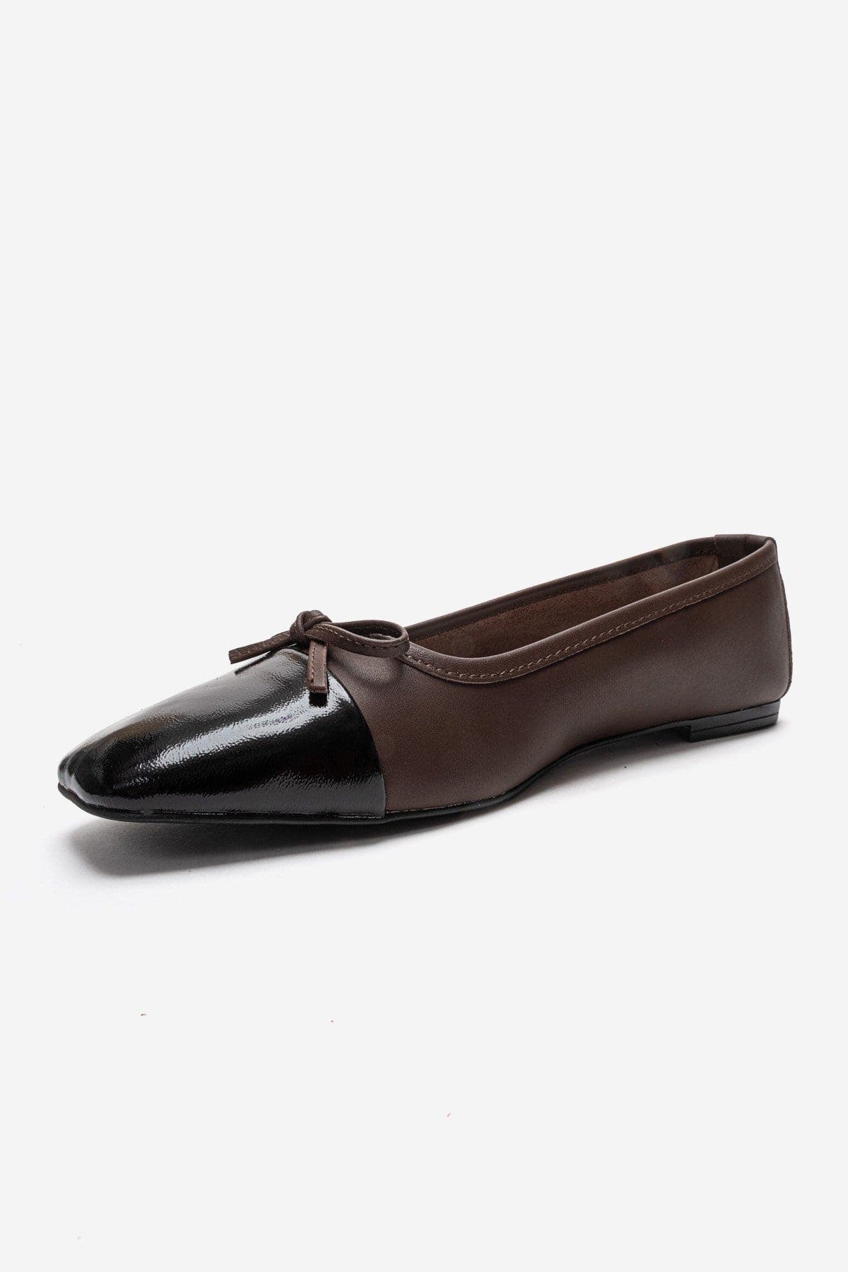 Rony Leather Ballet Flat, Alternate, color, Brown Patent