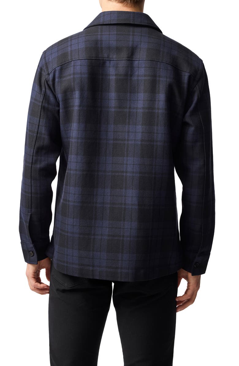 Rodd & Gunn Netherton Plaid Shirt Jacket, Alternate, color, Eclipse
