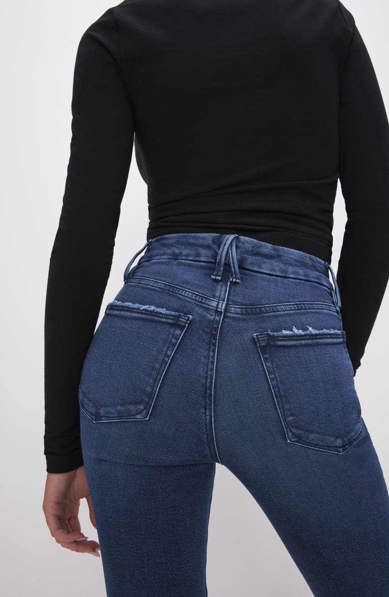 Good American Good Legs Crop Mini Bootcut Jeans, Alternate, color, Indigo625