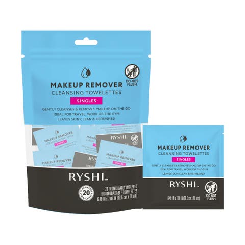 Makeup Remover Cleansing Towelettes - Individually Wrapped, Travel-Friendly, Safe for Face, Lips & Eyes