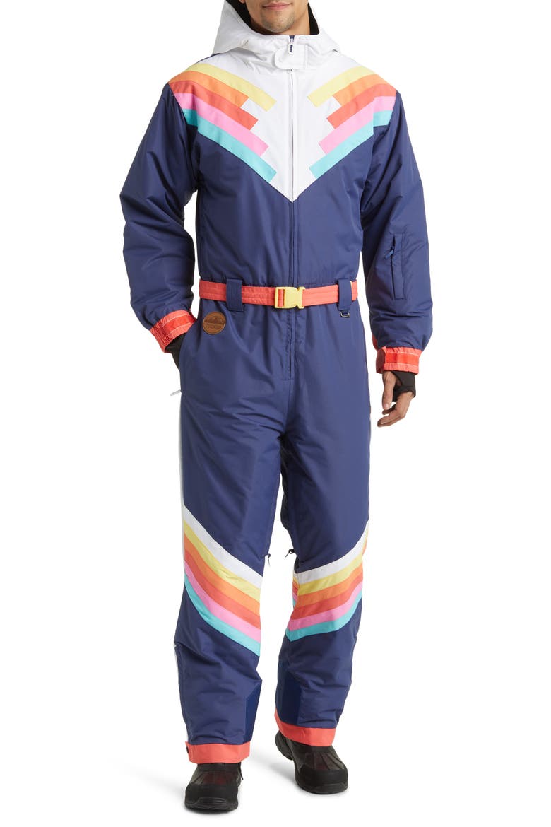 Santa Fe Shredder Waterproof Snowsuit, Main, color, NAVY