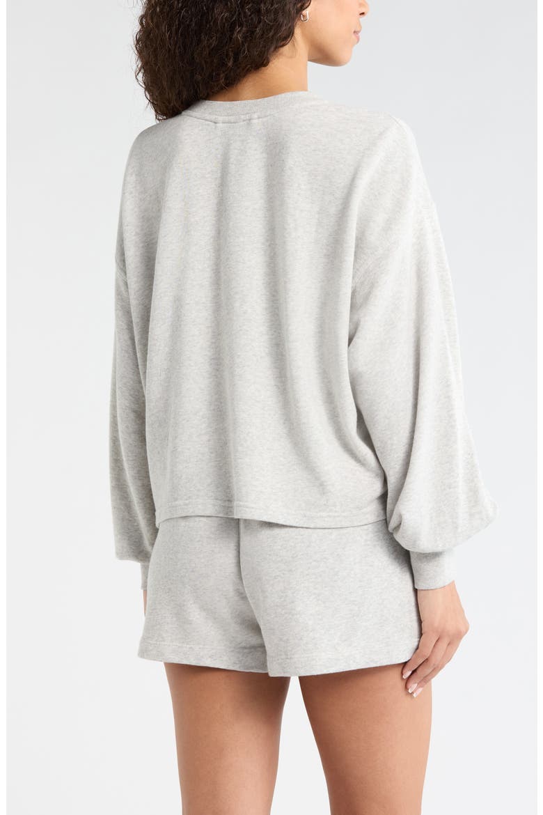 Go Easy French Terry Crewneck Sweatshirt, Alternate, color, GREY LIGHT HEATHER