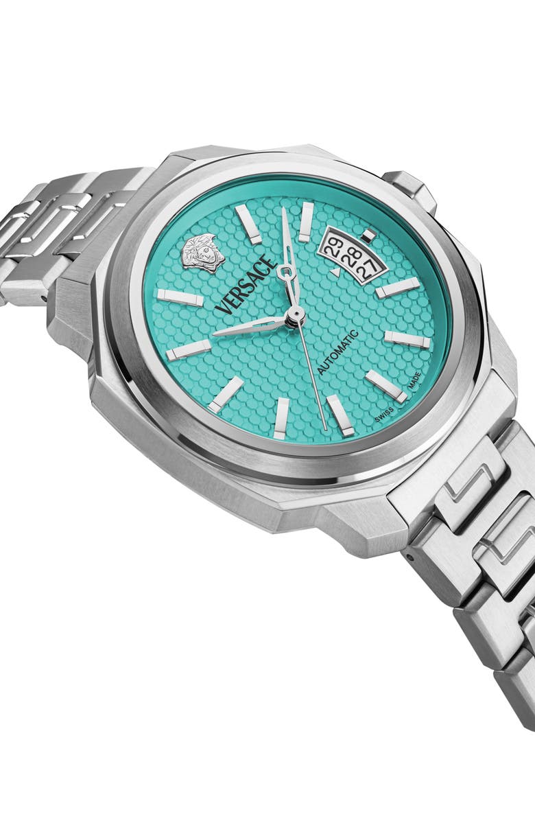 Versace Dylos Icon Bracelet Watch, 42mm, Alternate, color, Stainless Steel