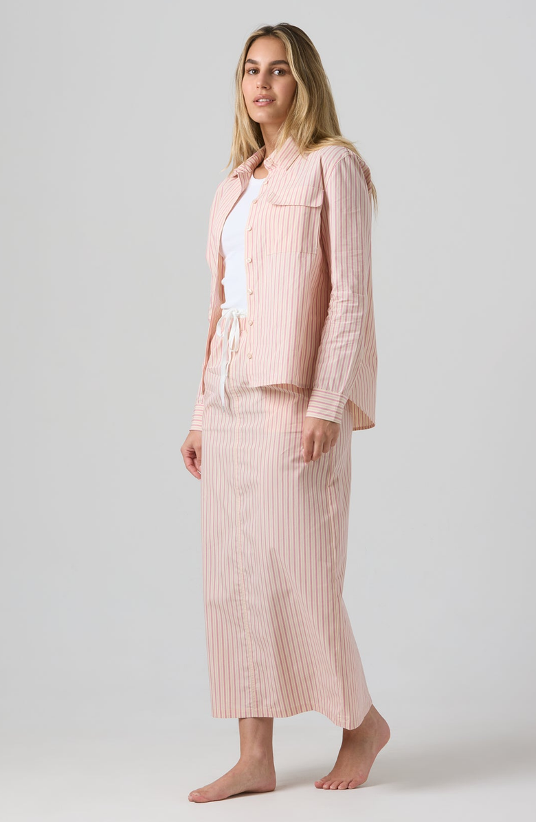By Tess Collection Alex Blouse, Alternate, color, Pink Pinstripe
