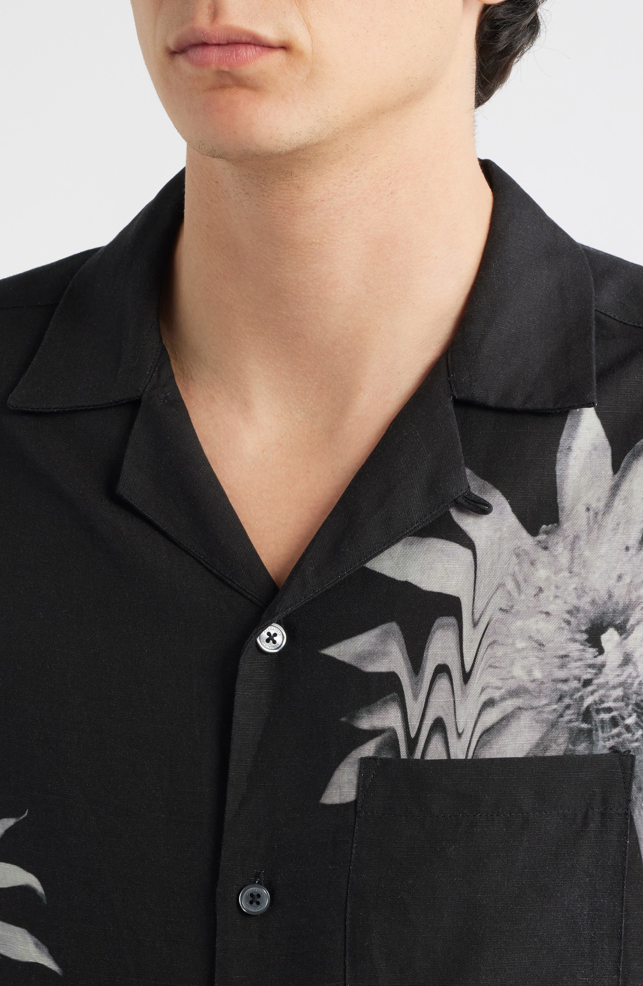 AllSaints Floraze Floral Graphic Button-Up Camp Shirt — фото 2