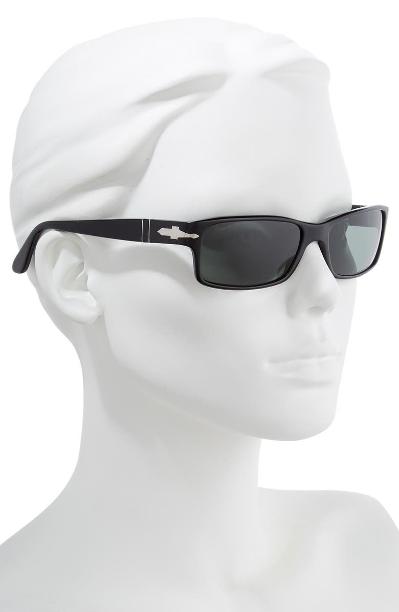 Persol 57mm Polarized Rectangle Sunglasses, Alternate, color,