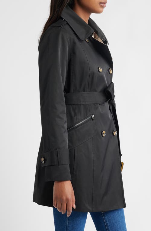 London Fog Double Breasted Trench Raincoat