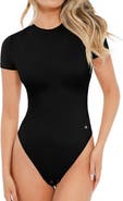 Popilush CloudSense Short Sleeve Crew Neck Tummy Control Shapewear Bodysuit