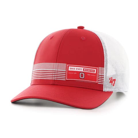 Men's '47  Scarlet Ohio State Buckeyes Rangefinder brrr Trucker Adjustable Hat
