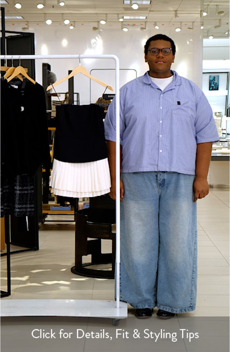 Azra Strapless Mixed Media Minidress, sales video thumbnail