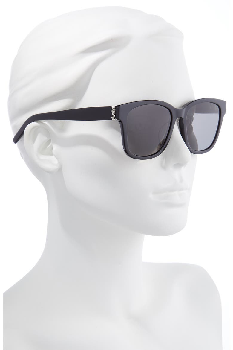 54mm Polarized Square Sunglasses, Alternate, color, BLACK/ GREY