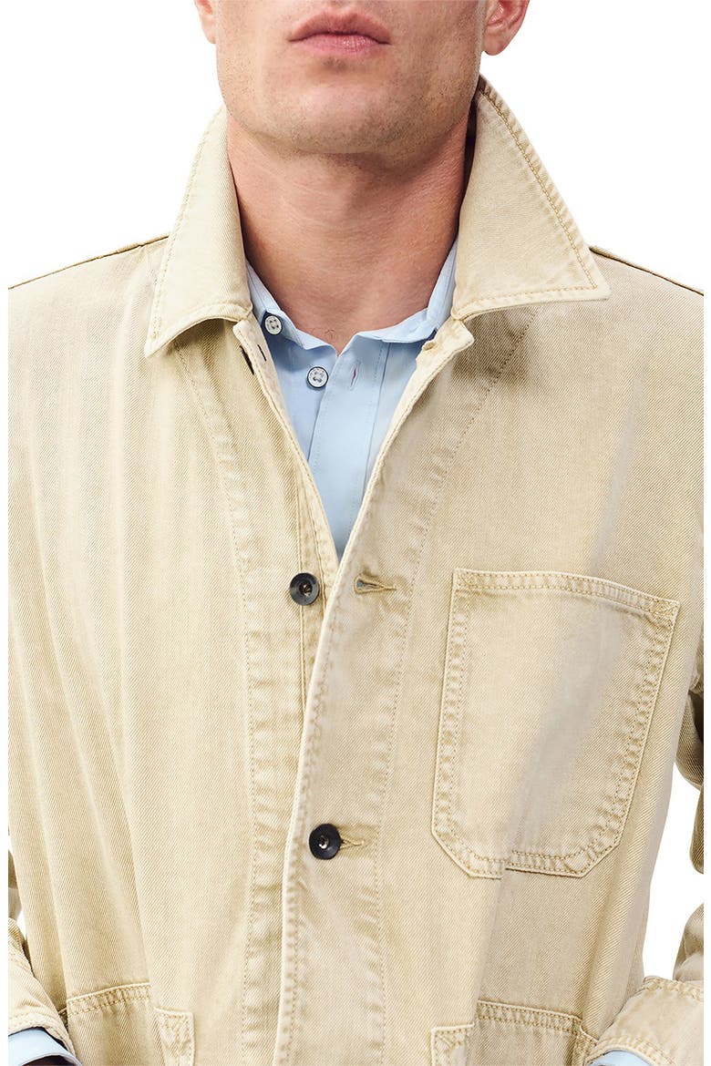 Tribeca Cotton Denim Chore Jacket, Alternate, color, STONE BEIGE