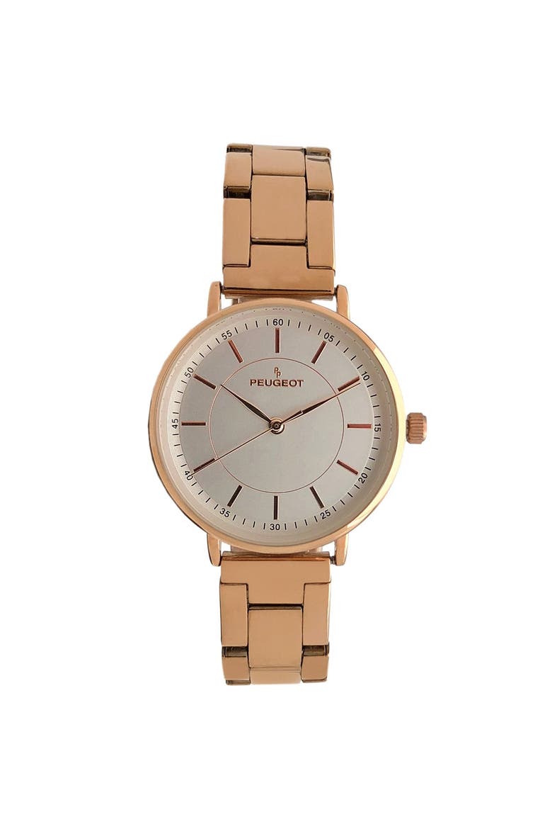 Sleek Minimalist Round Bracelet Watch- 30MM, Main, color, Rose Gold