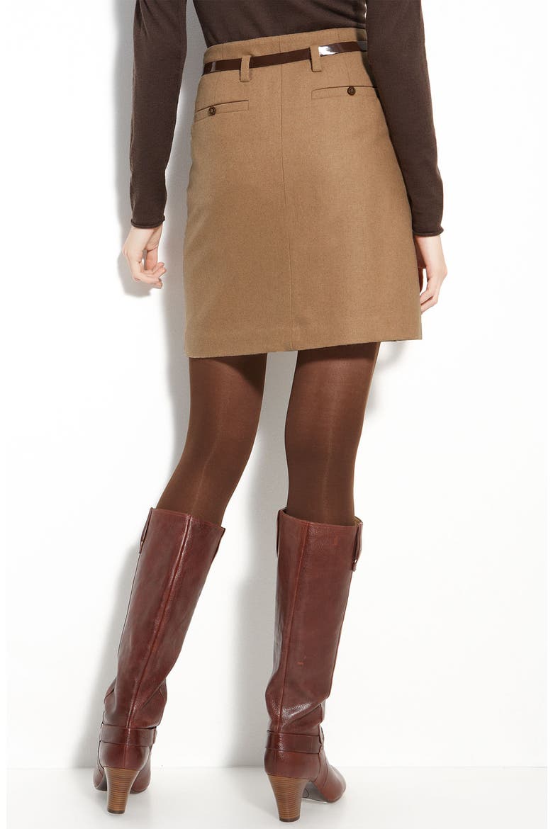 Belted Skirt, Alternate, color, DARK CAMEL