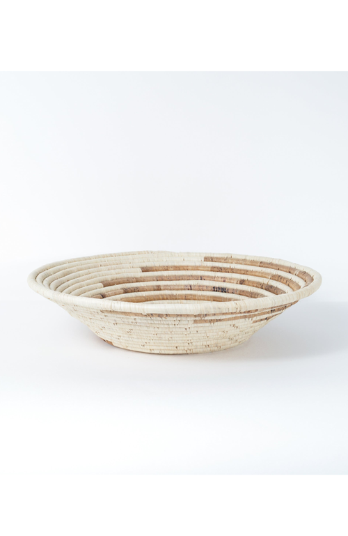 Maadili Collective Large Breaking Waves Basket In Brown & Natural Fiber