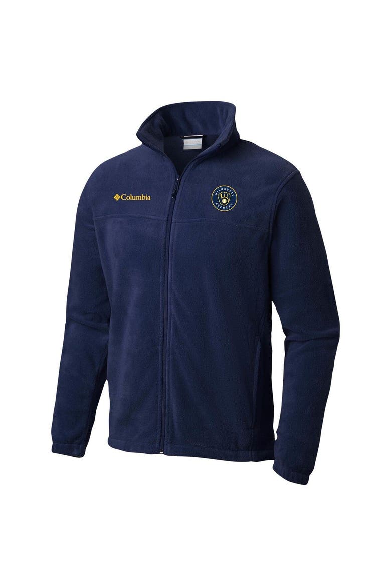 Men's Columbia Navy Milwaukee Brewers Steens Mountain Full-Zip Jacket, Alternate, color, Navy