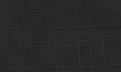 Tommy Hilfiger Windowpane Short Sleeve Shift Dress In Black