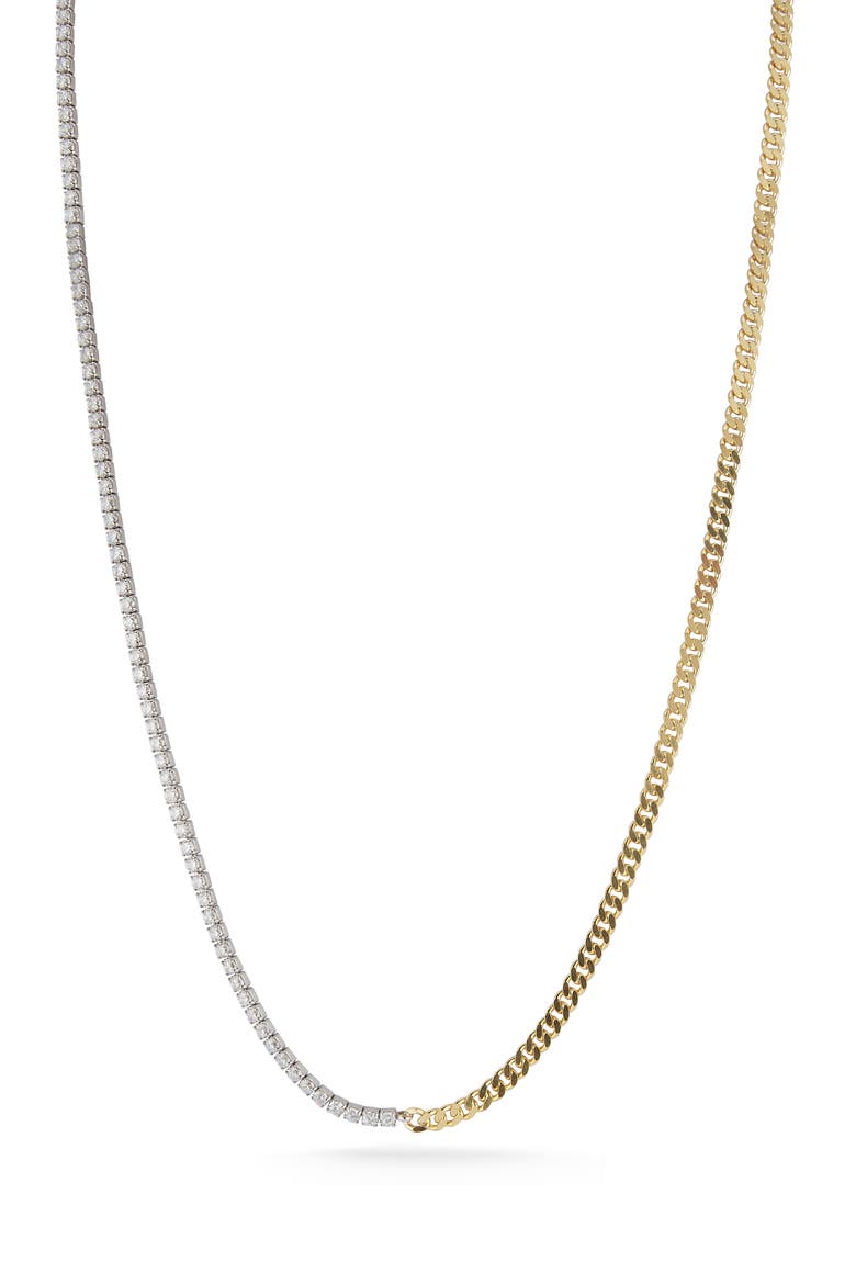 Mixed Chain Necklace, Main, color, TWO TONE