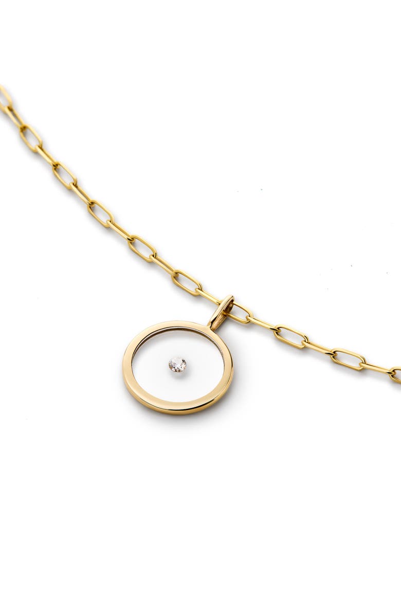 Ana Luisa Gold Pendant Necklace - Gold Floating Diamond Large Necklace, Alternate, color, 