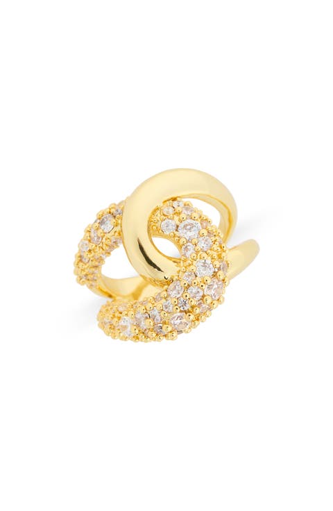 Pavé Crystal Interlocking Ring