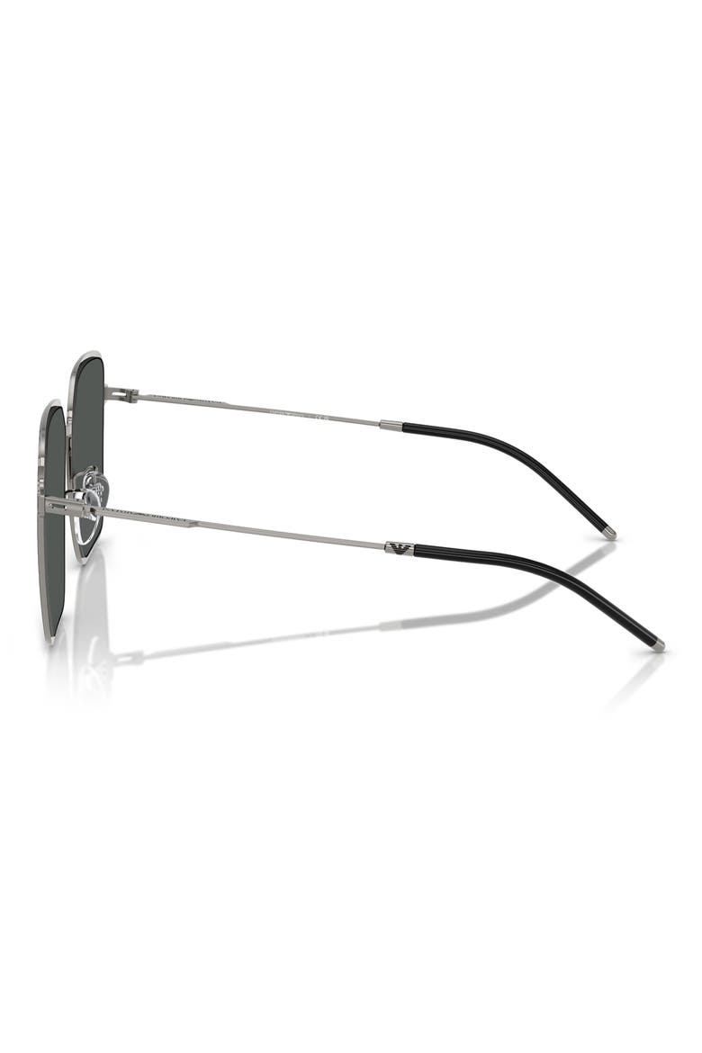 57mm Square Sunglasses, Alternate, color, GUNMETAL / BLACK / DARK GREY