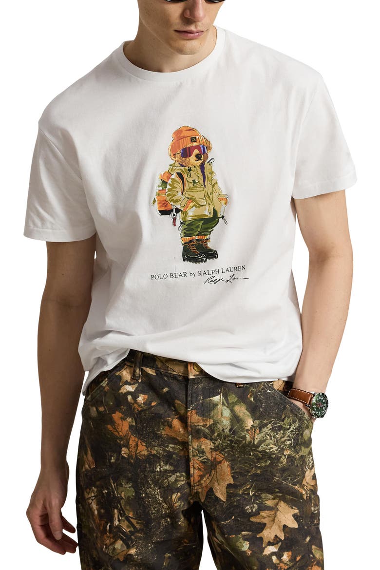 Polo Bear Graphic T-Shirt, Main, color, WHITE