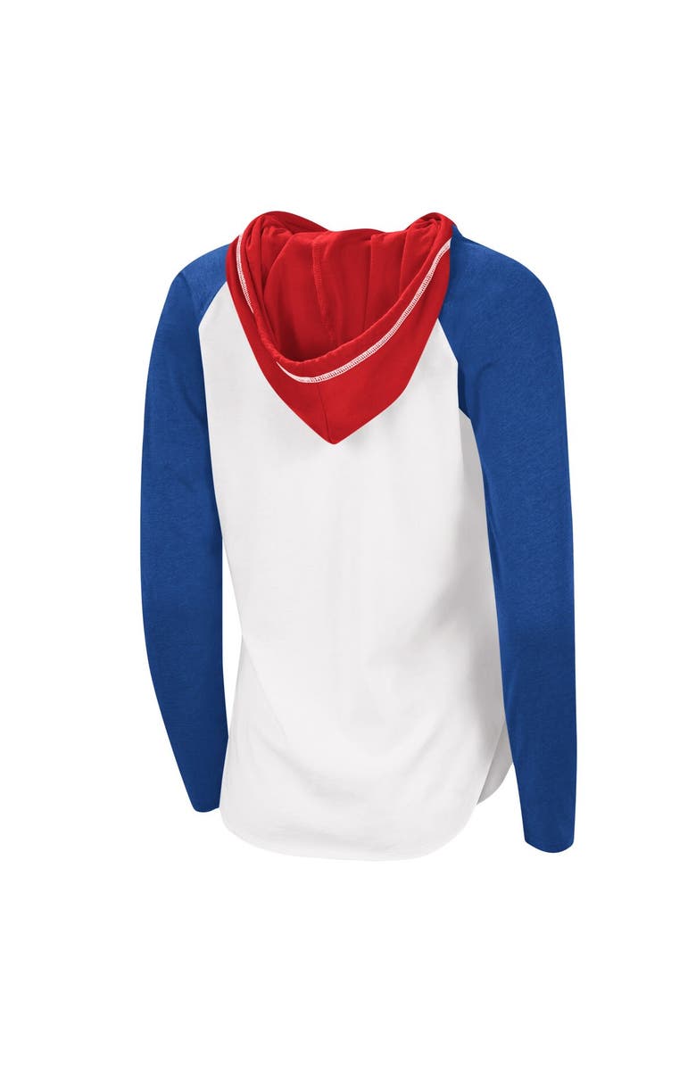 G-III 4HER BY CARL BANKS Women's G-III 4Her by Carl Banks White Philadelphia 76ers MVP Raglan Hoodie Long Sleeve T-Shirt, Alternate, color, White