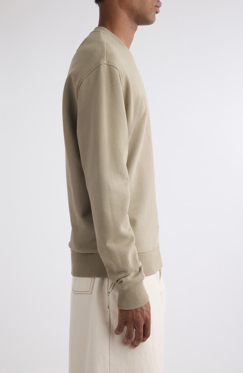 AMI PARIS Ami de Coeur Organic Cotton Fleece Crewneck Sweater, Alternate, color, 